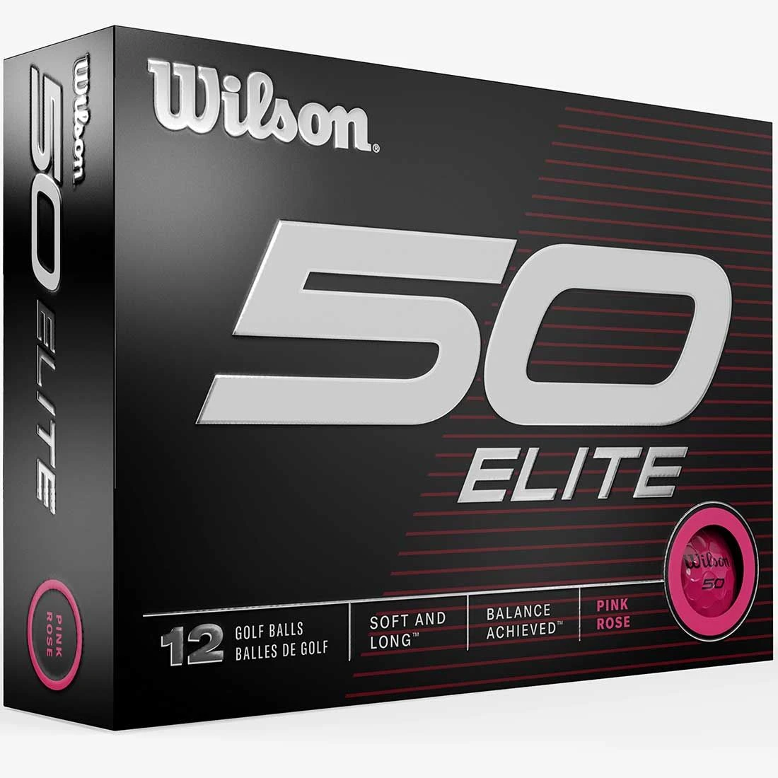 Wilson Staff Wilson 50 Elite Pink Personalized Golf Balls