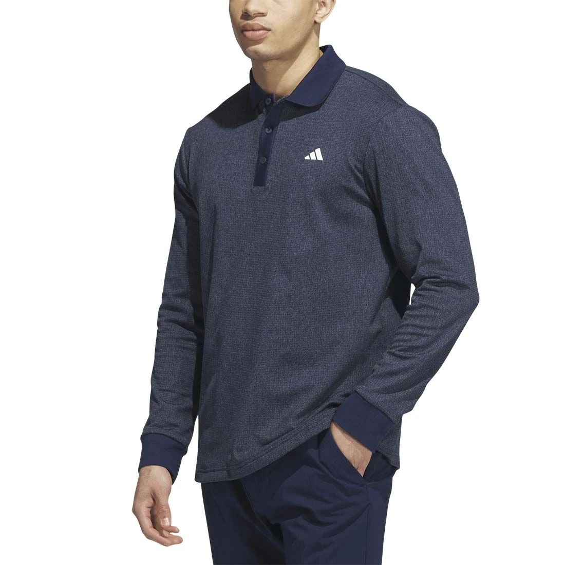 Adidas Essentials Long Sleeve Polo - Image 4