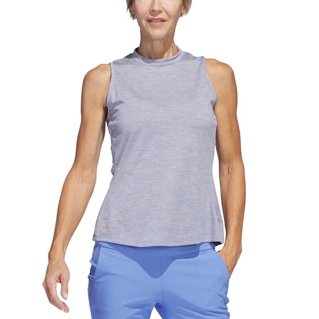 Adidas Women's Heathered Essentials Mock Sleeveless - Image 5