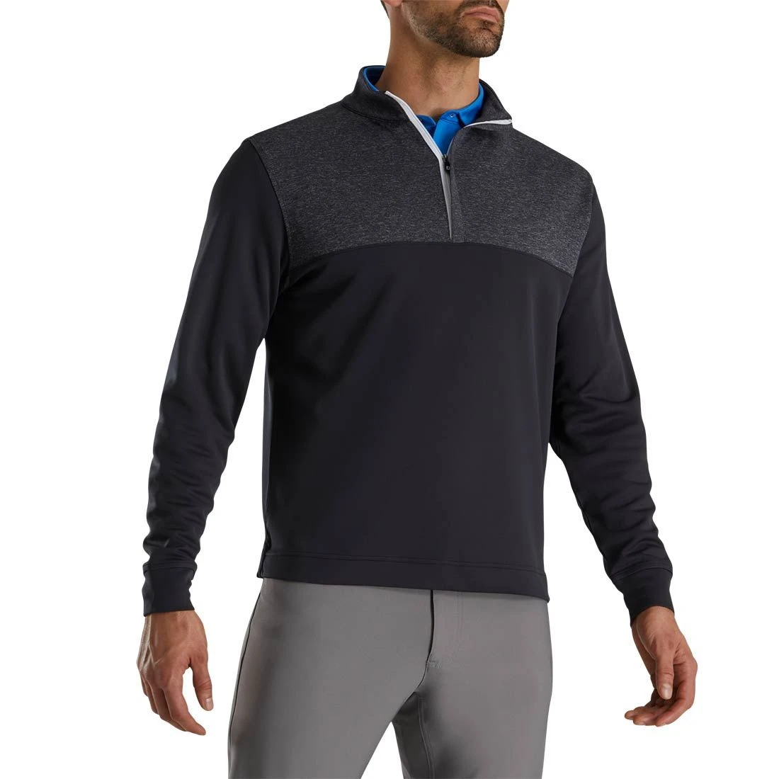 FootJoy Heather Yoke Half Zip Pullover - Image 7