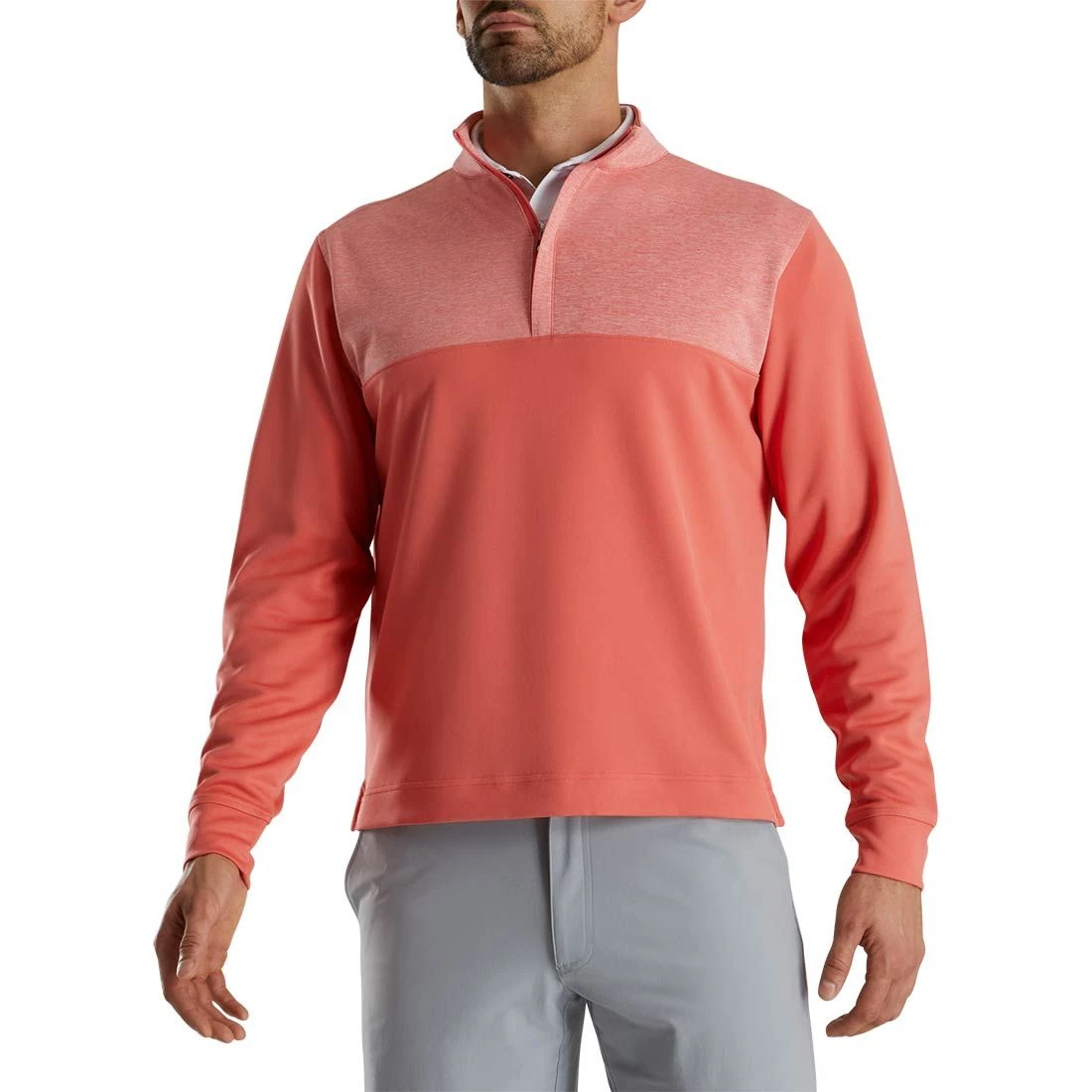 FootJoy Heather Yoke Half Zip Pullover - Image 2