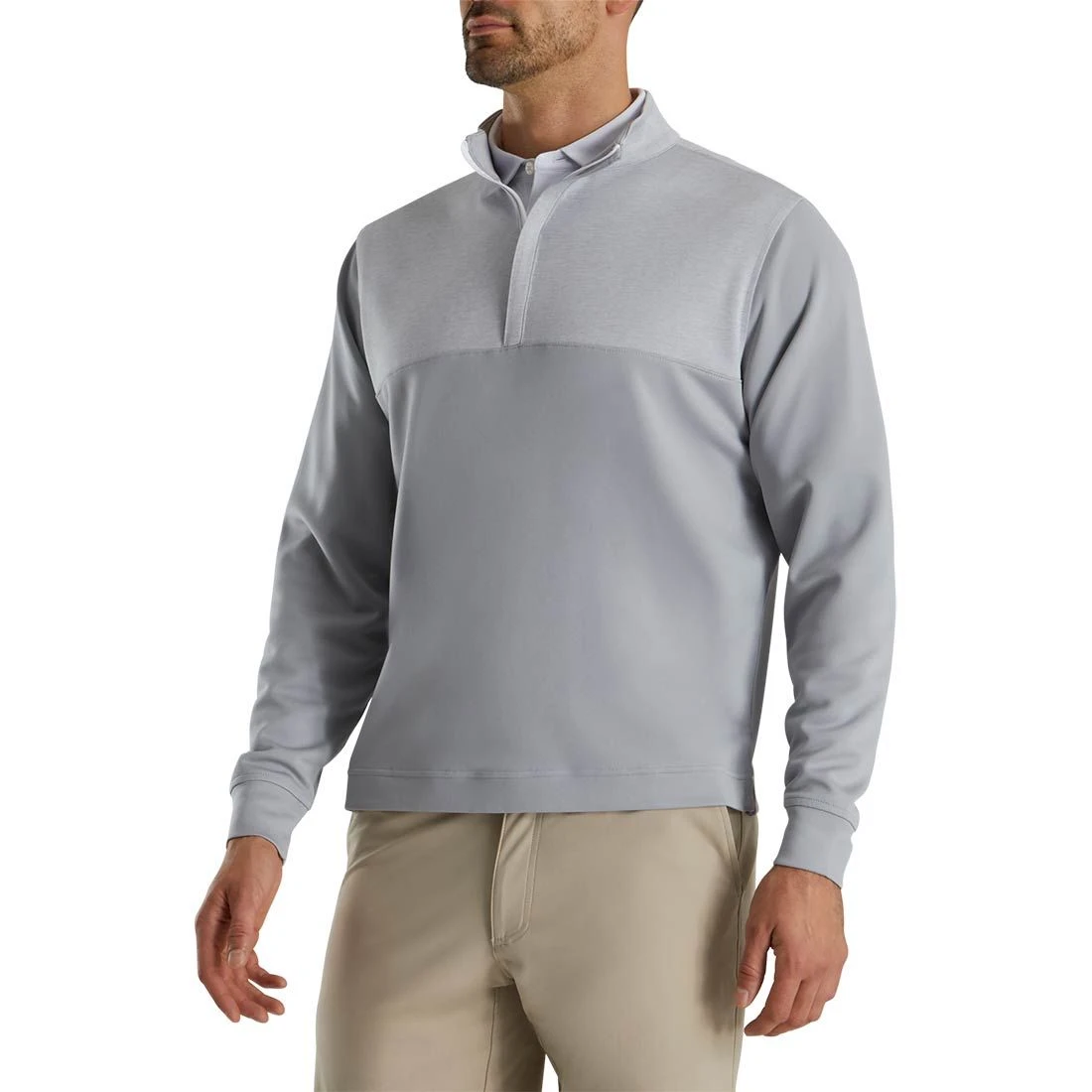 FootJoy Heather Yoke Half Zip Pullover - Image 3