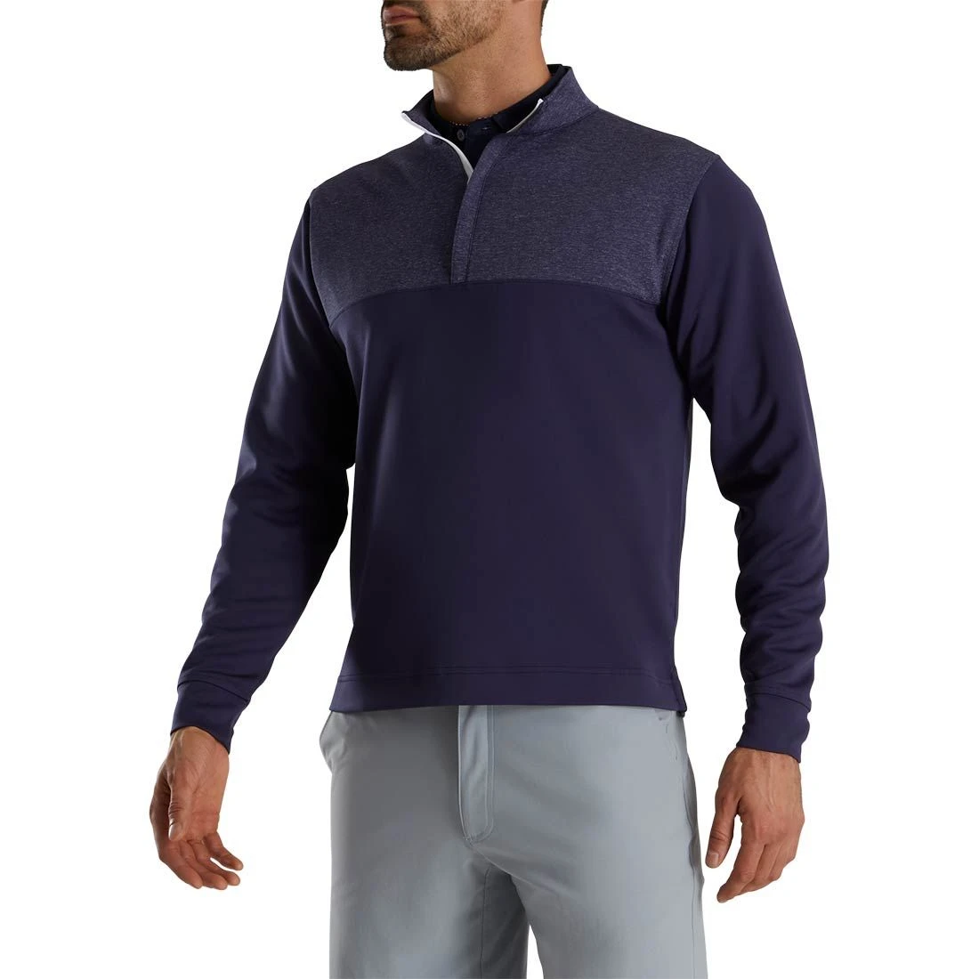FootJoy Heather Yoke Half Zip Pullover - Image 5