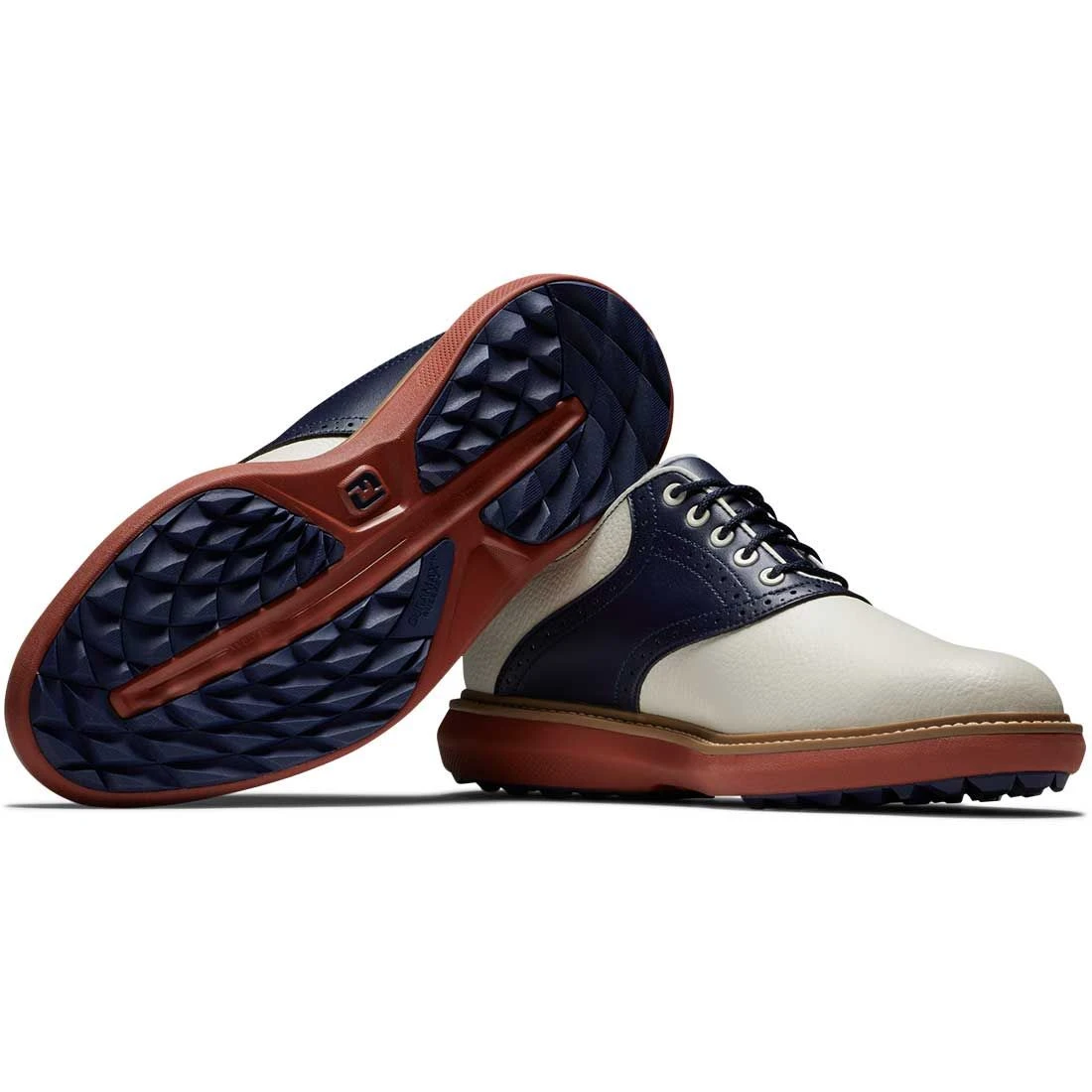 FootJoy Traditions SL Golf Shoes Cream/Navy - Image 4