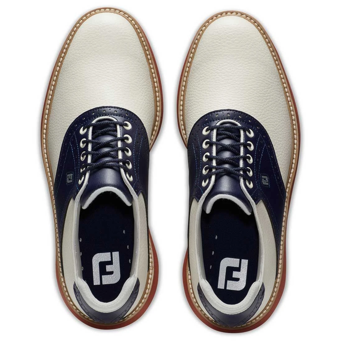 FootJoy Traditions SL Golf Shoes Cream/Navy - Image 6