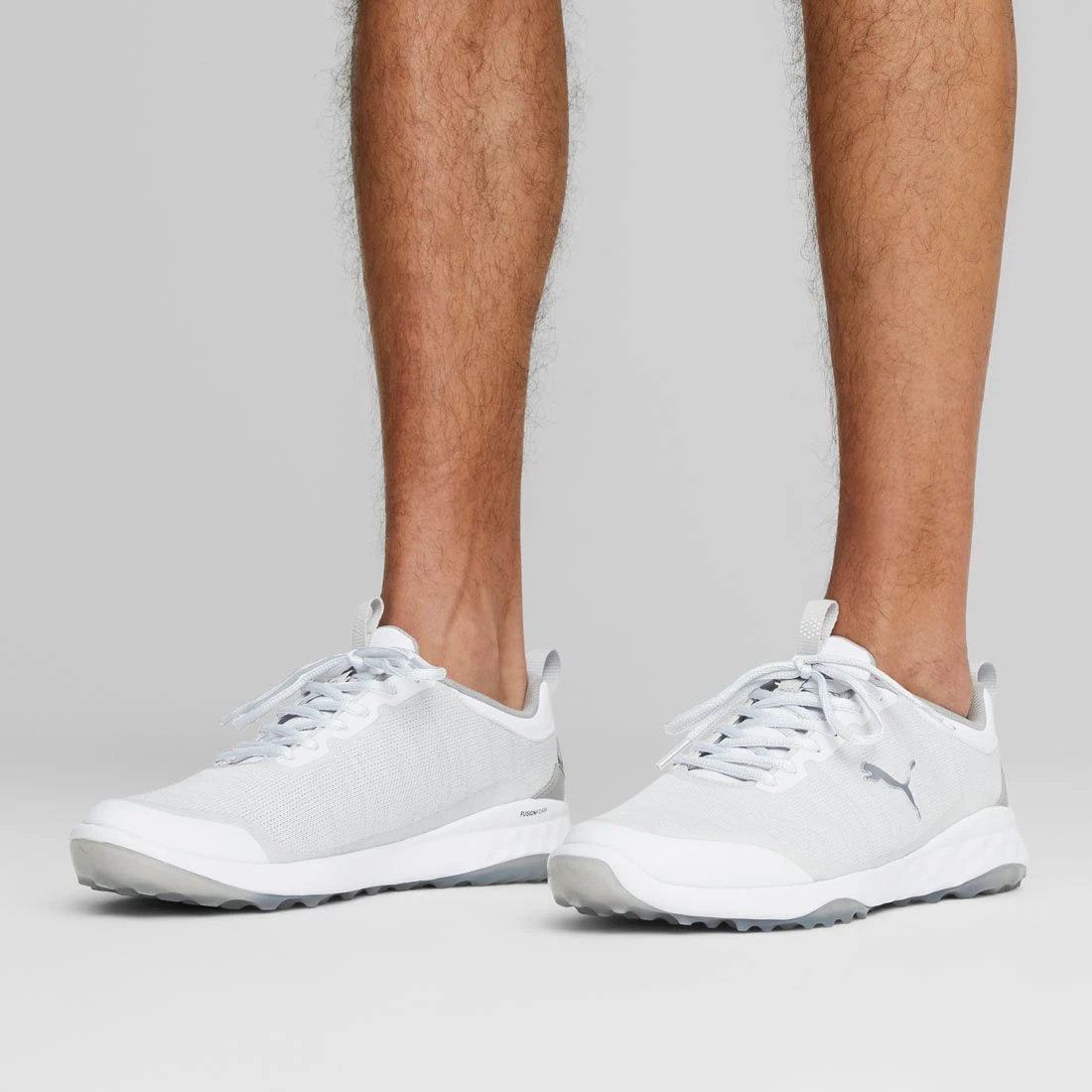 Puma Fusion Pro Golf Shoes White/Silver/High Rise - Image 6