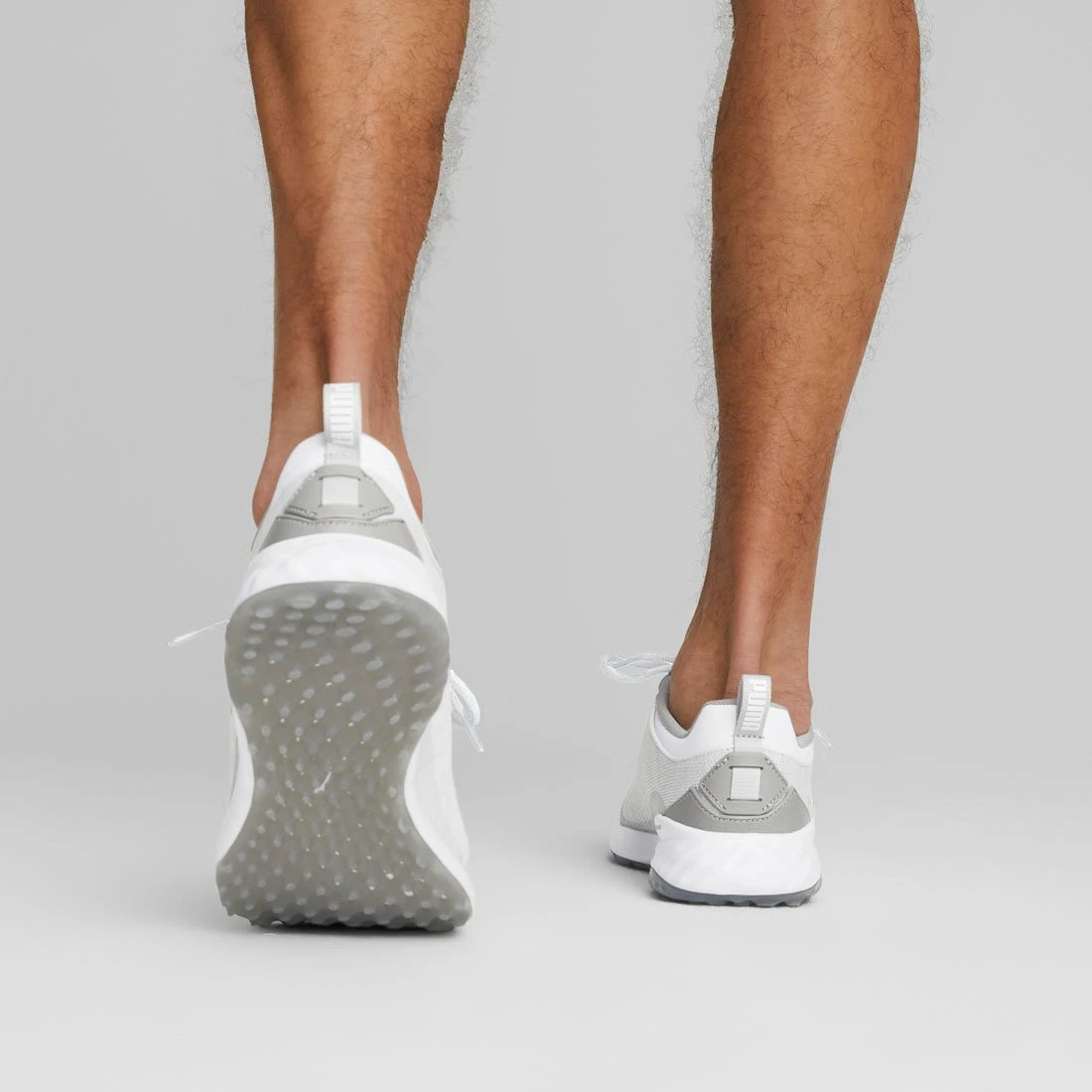 Puma Fusion Pro Golf Shoes White/Silver/High Rise - Image 7