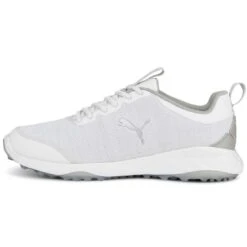 Puma Fusion Pro Golf Shoes White/Silver/High Rise