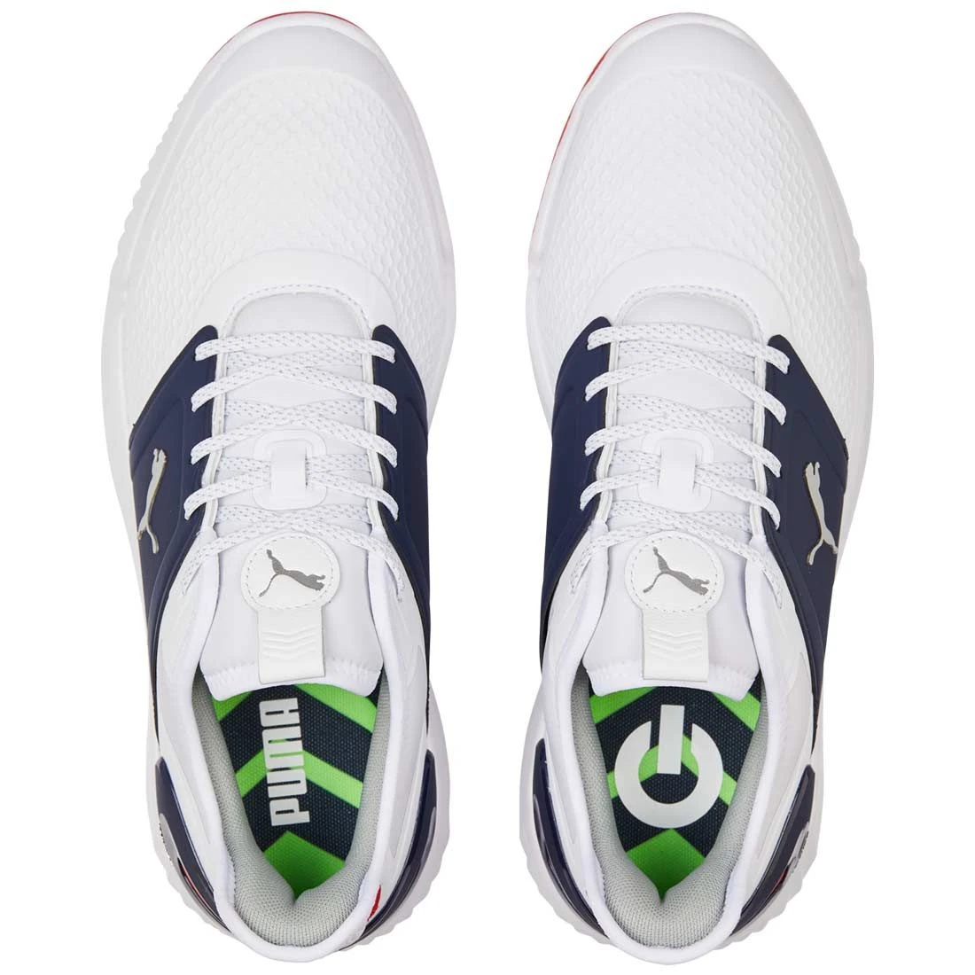 Puma Ignite Elevate Golf Shoes White/Silver/Navy - Image 3
