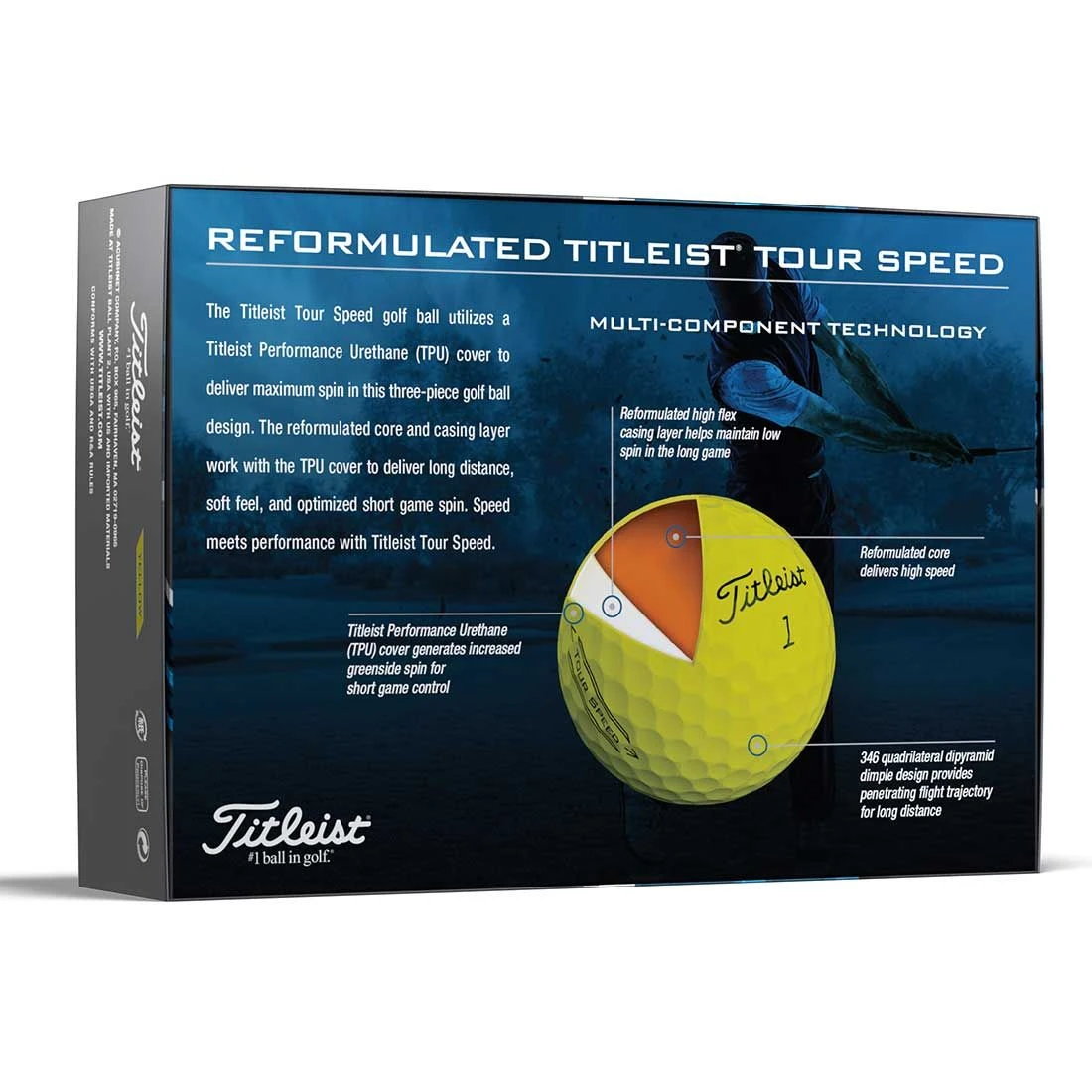 Titleist Tour Speed Yellow Personalized Golf Balls - Image 4