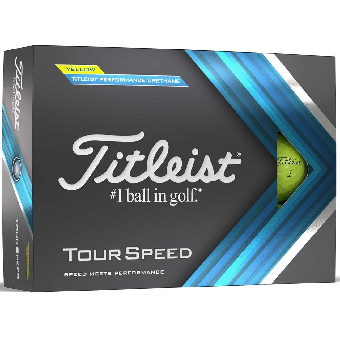 Titleist Tour Speed Yellow Personalized Golf Balls