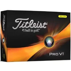 Titleist Pro V1 Yellow Personalized Golf Balls