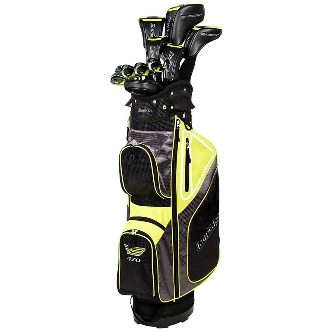 Tour Edge Bazooka 470 Black Complete Set W/ Cart Bag